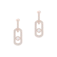  So Move XL Diamond Pavé Pendant Earrings Pink Gold Diamond Earrings