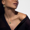 Lucky Move malachite drop earrings