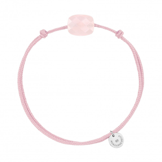 Bracelet, Quartz Rose, Cordon Rose