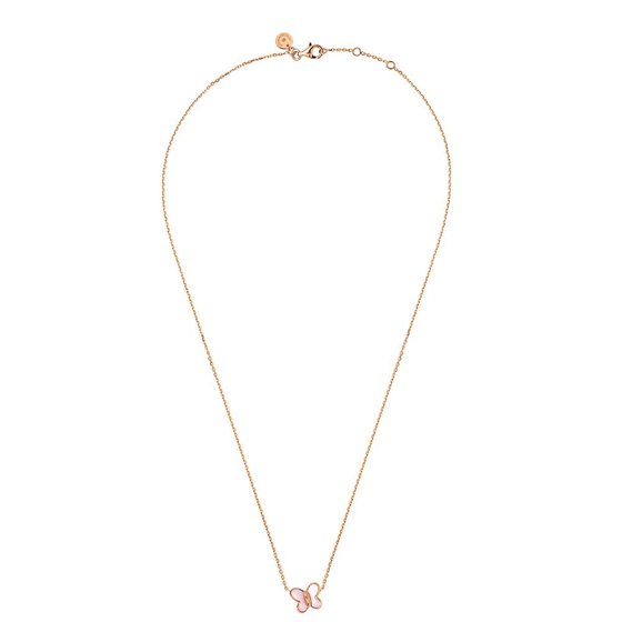 Necklace, Pink Mother Of Pearl, Rose Gold