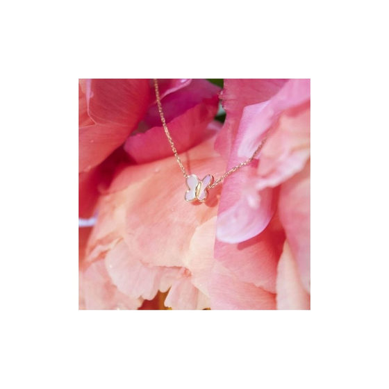 Necklace, Pink Mother Of Pearl, Rose Gold