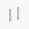Boucles d'oreilles Imperial Move semi-pavées, moyen modèle Boucles d'oreilles diamant Imperial Move GM en or blanc