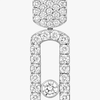 Imperial Move half pavé earrings, medium model