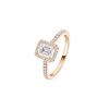 Bague solitaire Joy taille émeraude, moyen modèle