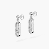 Move Uno Stud White Gold Diamond Earrings