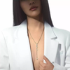 Fiery tie necklace