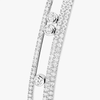 Move Romane Pavé Bangle White Gold Diamond Bracelet