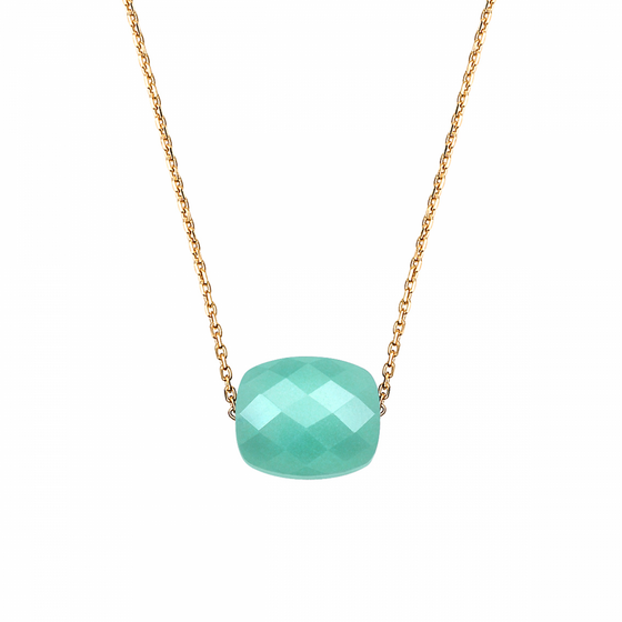 Necklace, Amazonite, Yellow Gold