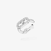 Move Uno pavé clip earring Move Uno 18-karat white gold clip earring with brilliant-cut diamonds and one moving diamond.