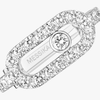Move Uno pavé clip earring Move Uno 18-karat white gold clip earring with brilliant-cut diamonds and one moving diamond.