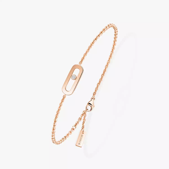 Move Uno Pink Gold Diamond Bracelet