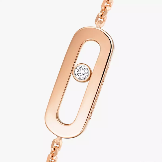 Move Uno Pink Gold Diamond Bracelet