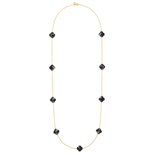  Onyx Yellow Gold Long Necklace
