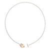 Collier Cœur Or Rose Et Argent
