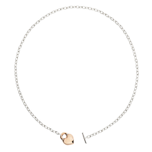  Rose Gold & Silver Heart Necklace