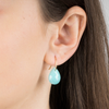 Boucles D'oreilles, Amazonite, Or Jaune