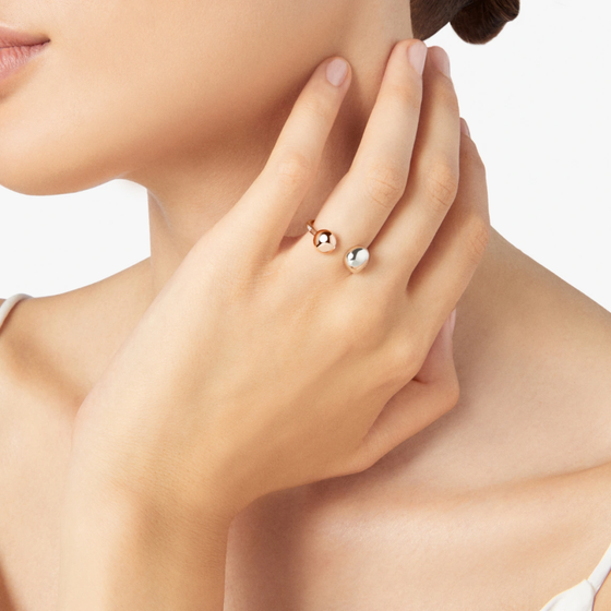 Bague Pepita Argent & Or Rose