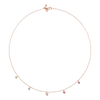 Rose Gold & Coloured Stone Bollicine Necklace