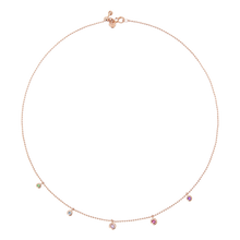  Rose Gold & Coloured Stone Bollicine Necklace
