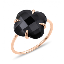  Onyx Rose Gold Victoria Ring