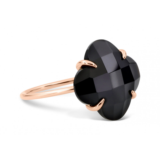 Bague, Onyx, Or Rose
