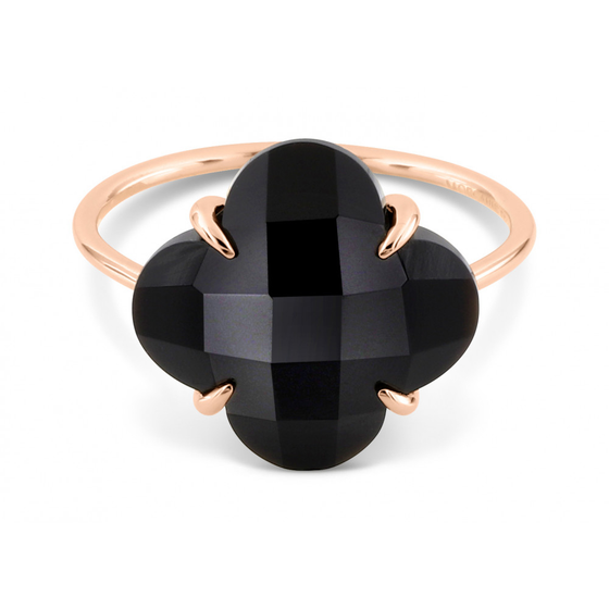 Bague, Onyx, Or Rose