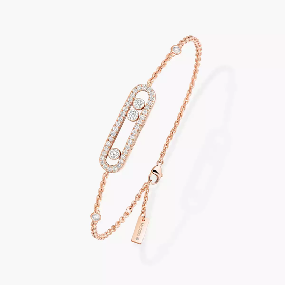 Baby Move Pavé Pink Gold Diamond Bracelet