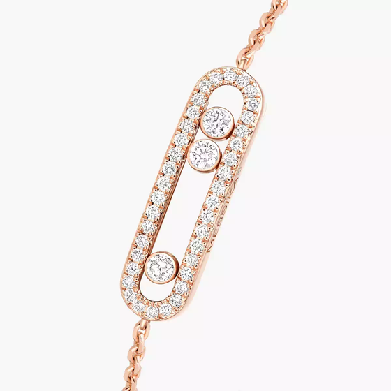Baby Move Pavé Pink Gold Diamond Bracelet