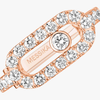 Move Uno pavé clip earring Move Uno 18-karat rose gold clip earring with brilliant-cut diamonds and one moving diamond.