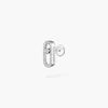 Move Uno Pavé Single Stud White Gold Diamond Earrings