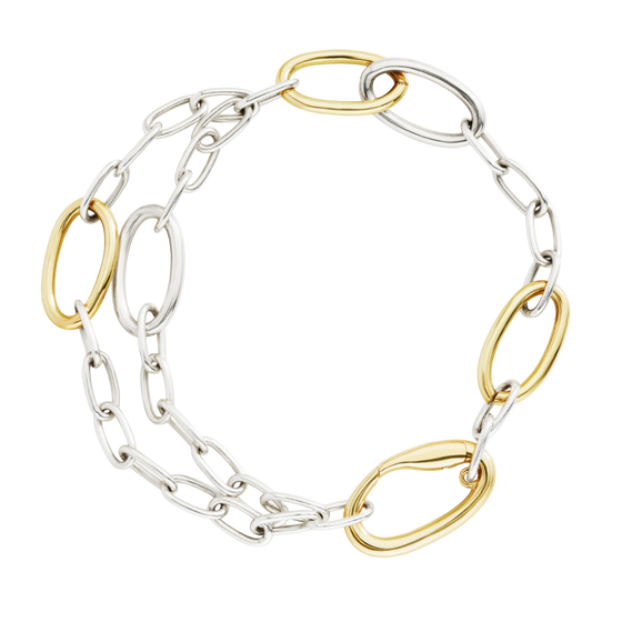 Silver & Gold Plated Silver Essentials Bracelet