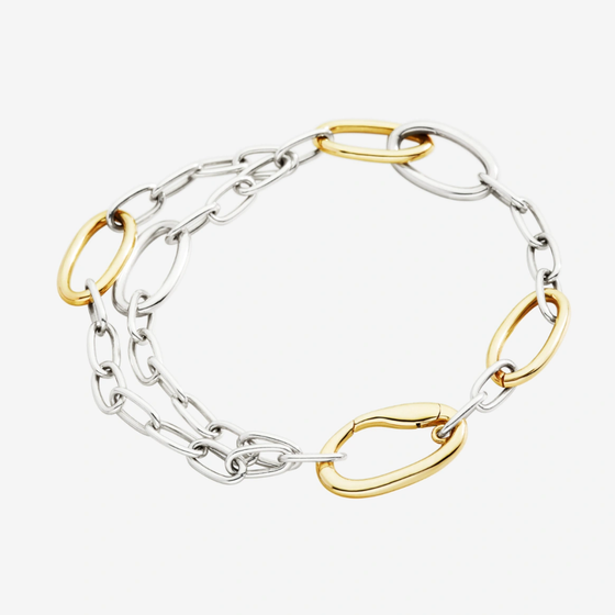Silver & Gold Plated Silver Essentials Bracelet