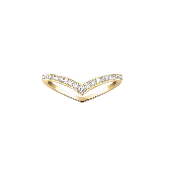 Fiery Diamond Pavé Wedding Ring Yellow Gold Diamond Ring