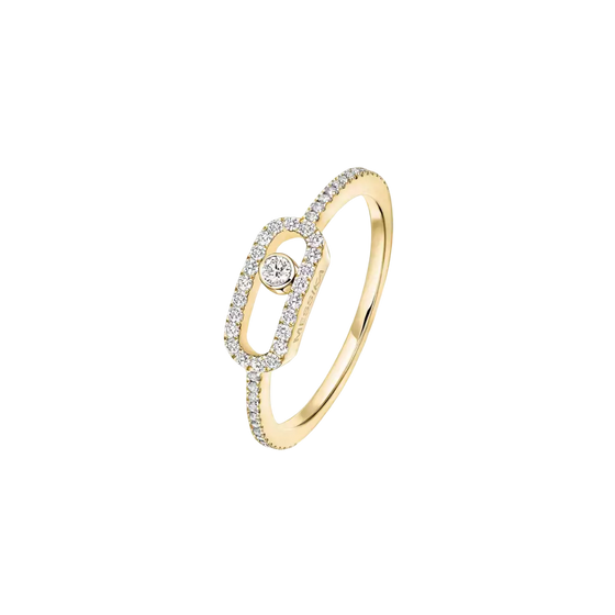 Move Uno Pavé Yellow Gold Diamond Ring