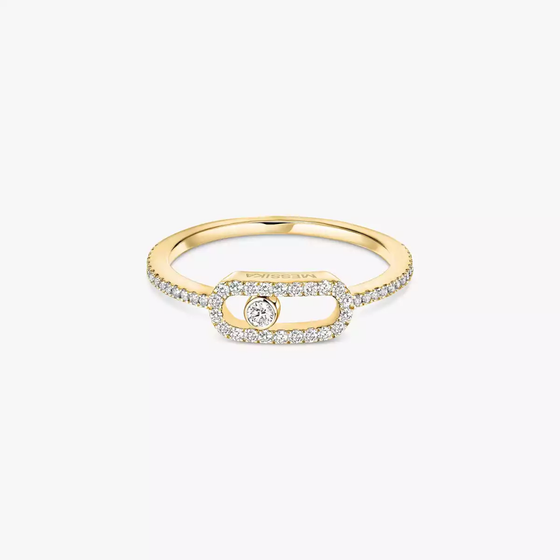 Move Uno Pavé Yellow Gold Diamond Ring