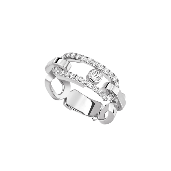 White Gold Diamond Ring Move Link