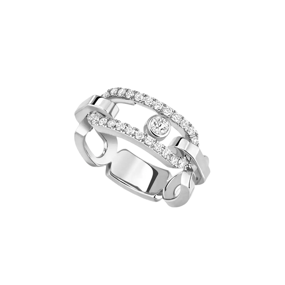 Bague Move Link Bague Diamant Or Blanc