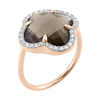 Ring, Smoky Quartz Large Motif, Diamonds, Rose Gold