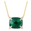 Necklace, Green Agate, Diamonds, Yellow Gold