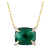 Necklace, Green Agate, Diamonds, Yellow Gold