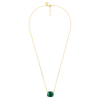 Necklace, Green Agate, Diamonds, Yellow Gold