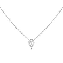  White Gold Diamond Necklace Fiery 0.10ct