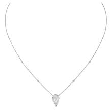  Fiery 0.10ct White Gold Diamond Necklace