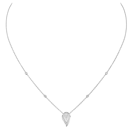 Collier Fiery 0,10ct Collier Diamant Or Blanc