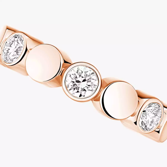 D-Vibes Mono Clip Earring Pink Gold Diamond Earrings