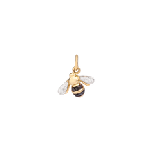  Yellow Gold, Diamond & Enamel Bee Charm