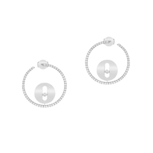  Créoles Lucky Move SM White Gold Diamond Earrings