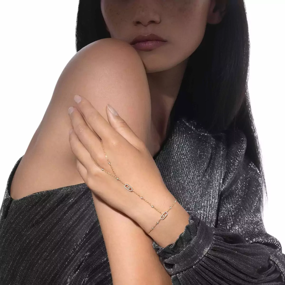 Move Uno Hand Bracelet Yellow Gold Diamond Bracelet