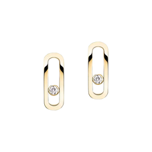  Move Uno Yellow Gold Diamond Earrings