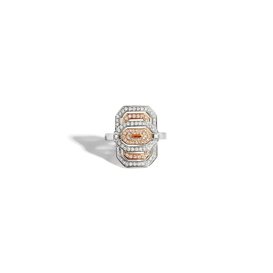 Bague Petite My Way Diamants, Or Rose & Argent